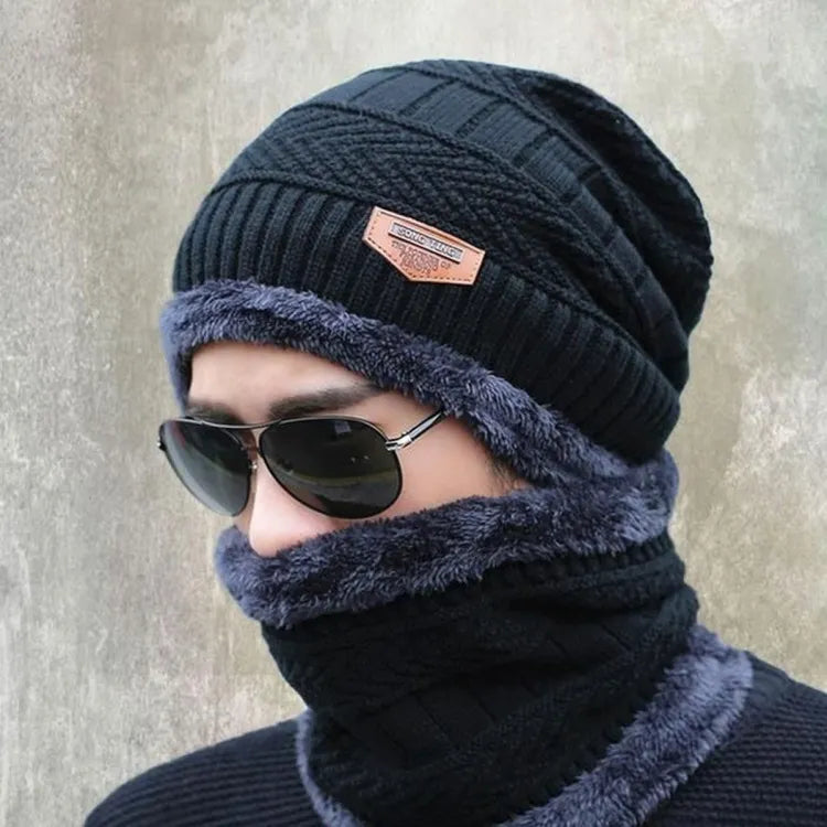 Winter Beanie cap and neck set