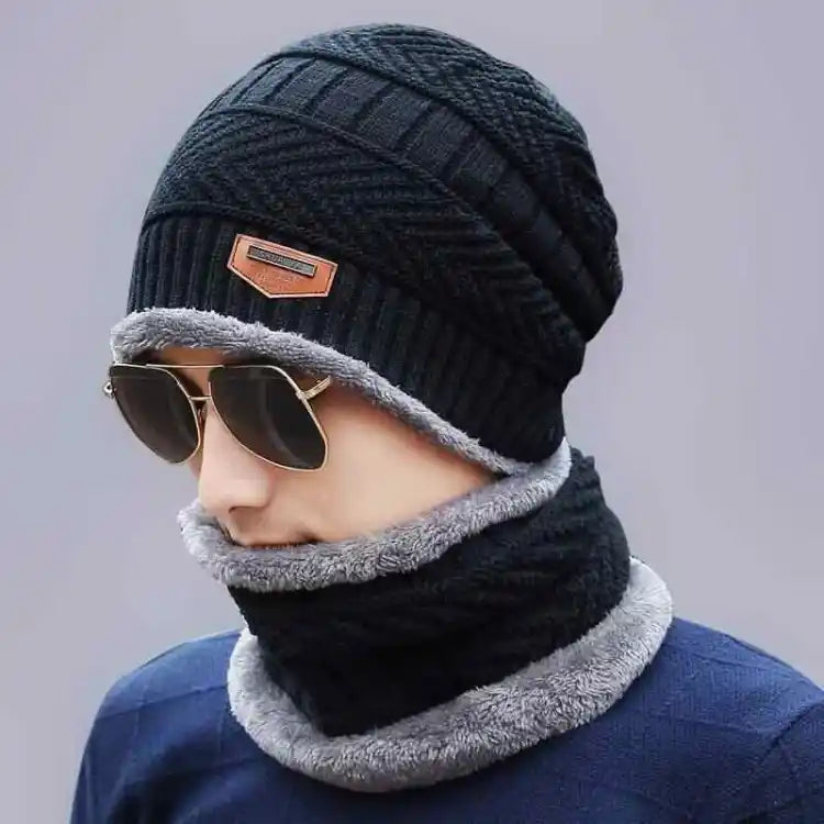 Winter Beanie cap and neck set