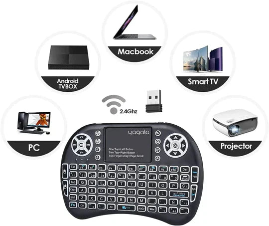 Mini Wireless Keyboard 2.4 GHz Air Touch-Pad Mouse Compatible With Android TV Box