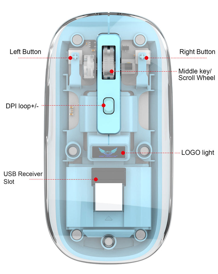 Wireless Transparent Mouse