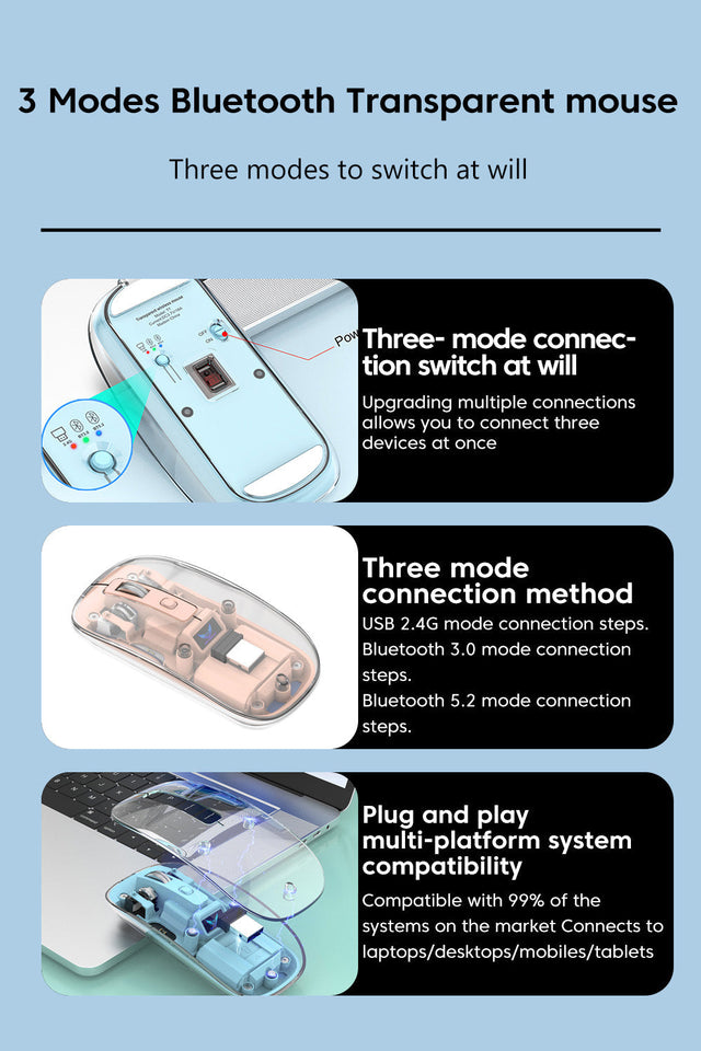 Wireless Transparent Mouse