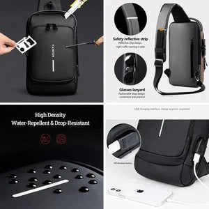 Waterproof Chest Bag, Crossbody Sling Bag