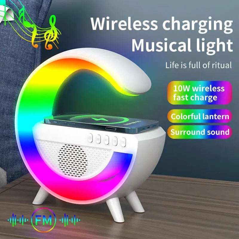 G Shape RGB Lamp With Speaker and Wireless Charger