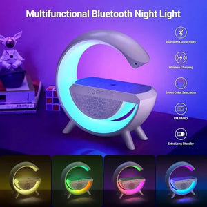 G Shape RGB Lamp With Speaker and Wireless Charger